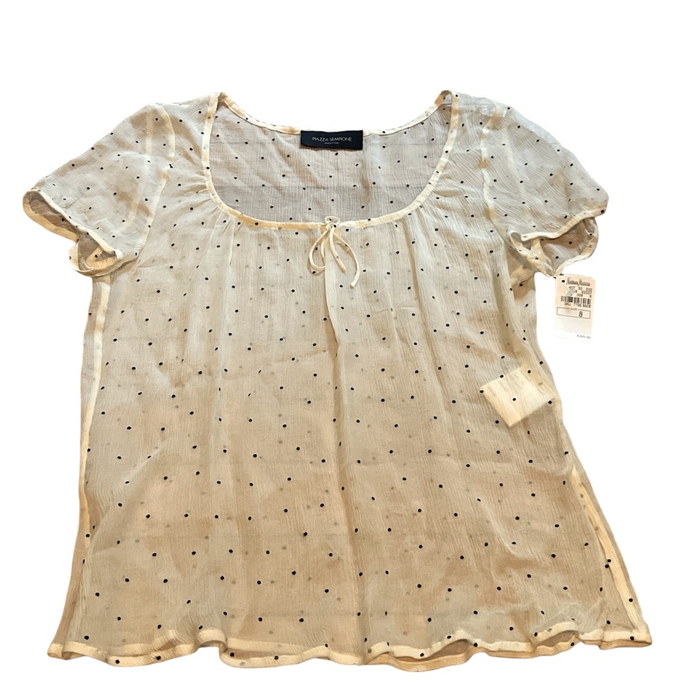 NWT Piazza Sempione Sheer Silk Blouse